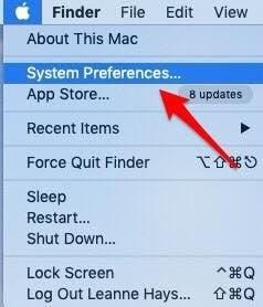 "Mac-systempreferanser"