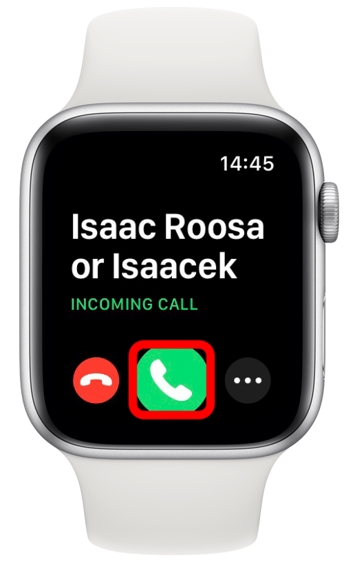 Répondre à l'appel - transférer un appel de la montre vers l'iPhone