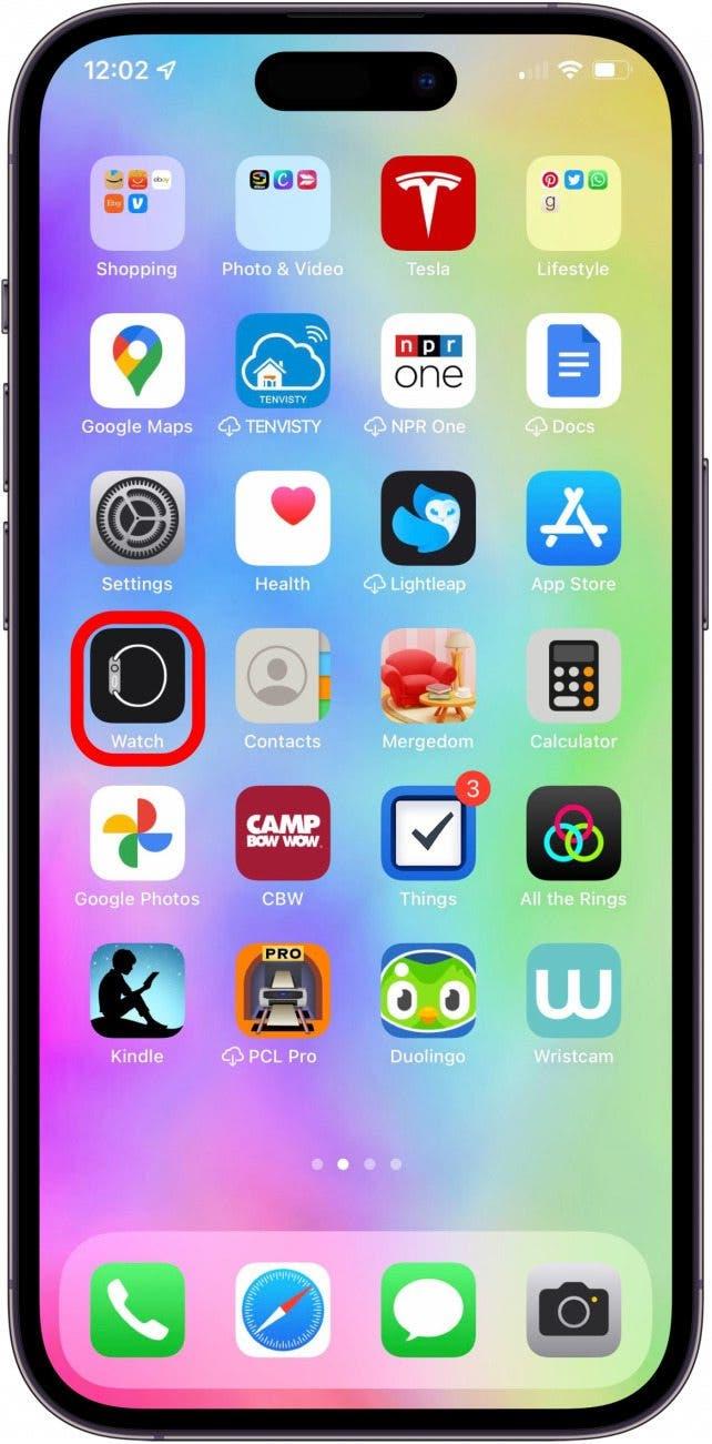Abra la aplicación Watch en su iPhone - ios watch update
