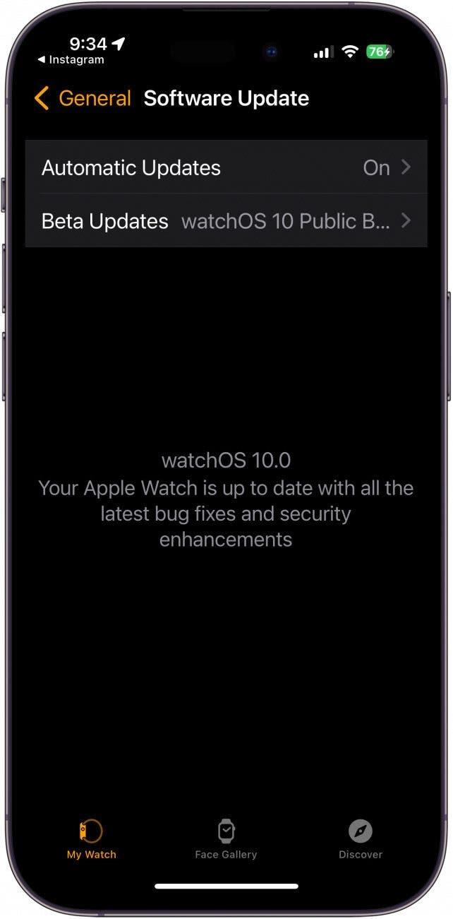 apple watch oppdatert til watchos 10