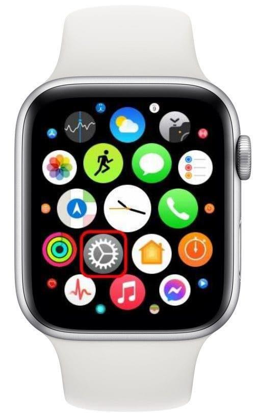 Abrir as definições do Apple Watch