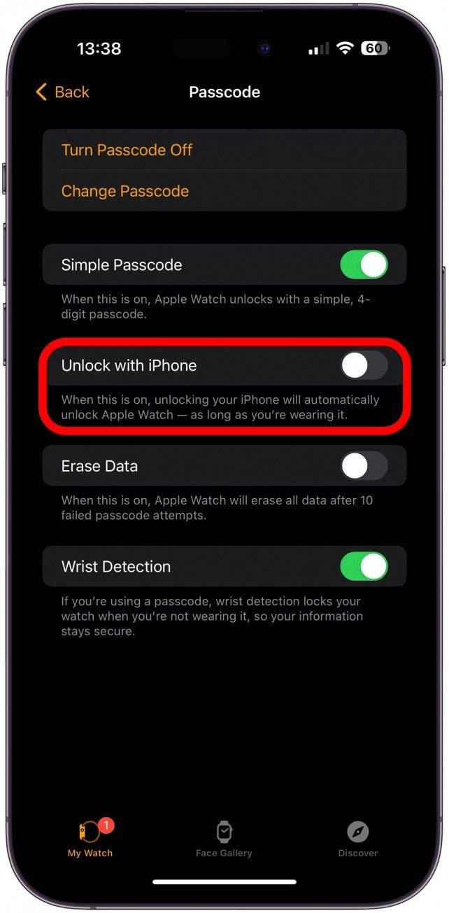 Разрешите Вашим Apple Watch открываться с помощью iPhone.