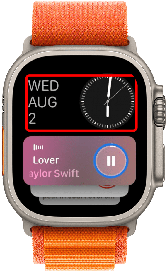 widgets pour l'apple watch
