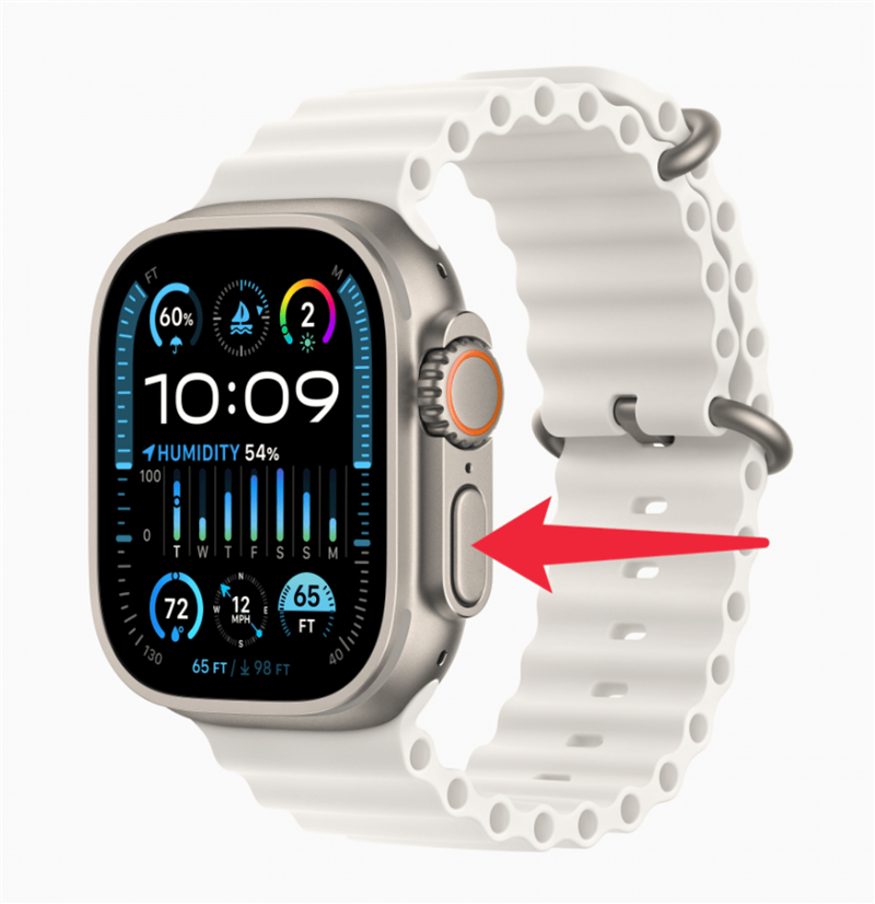 Tenere premuto il pulsante laterale fino a visualizzare il logo Apple.