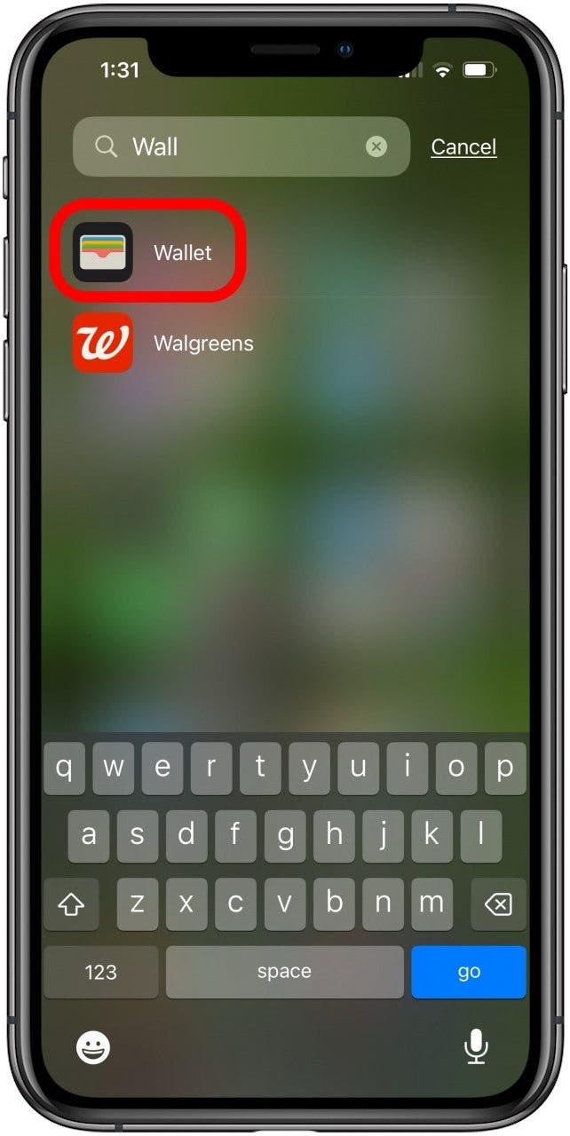 åpne wallet-appen på iphone for å bruke apple pay på starbucks