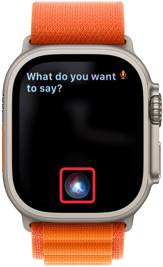 Interface siri de l'apple watch demandant ce que l'interlocuteur veut dire dans son message texte