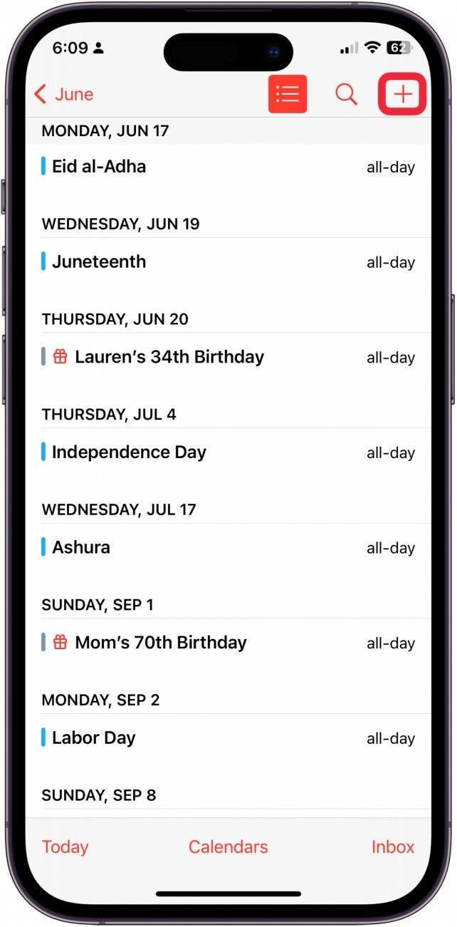 как да поставяте събития в календара на iphone
