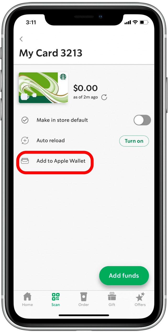 Ajouter à Apple Wallet