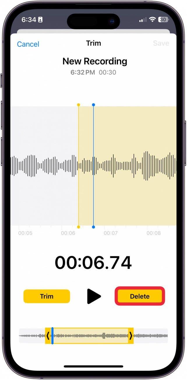 gravação de voz no iphone