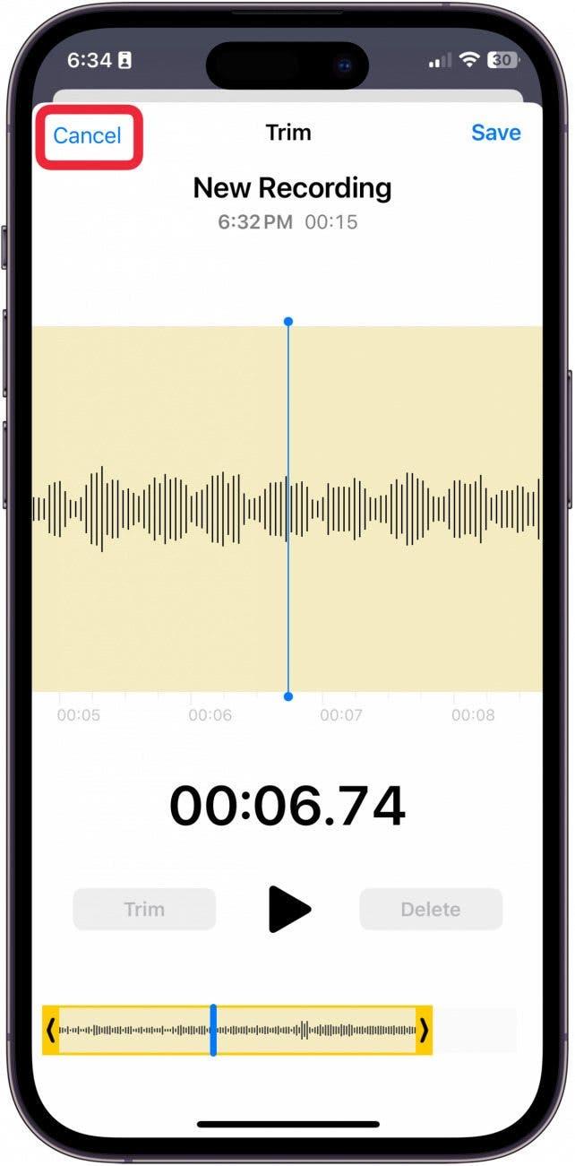 Sprachnotiz-App auf dem iPhone