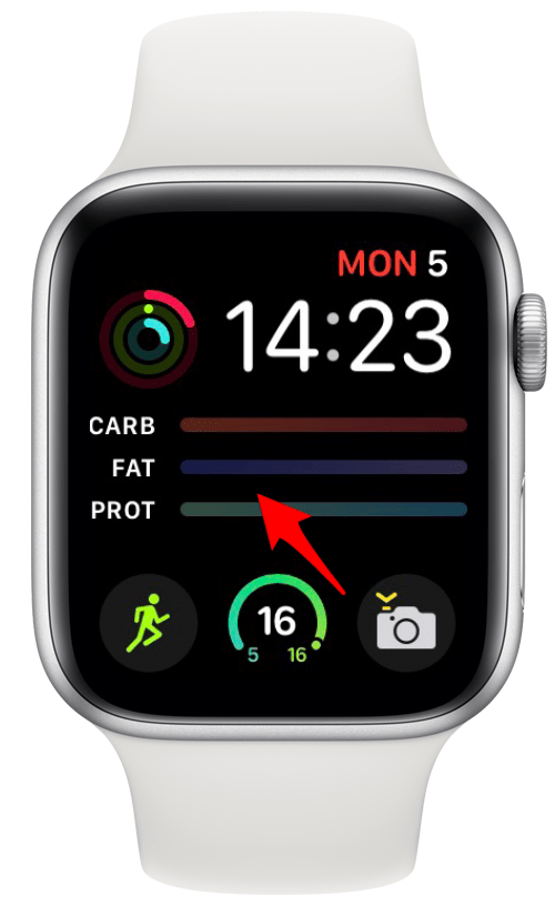 Lifesum-Komplikation auf einem Apple Watch Gesicht