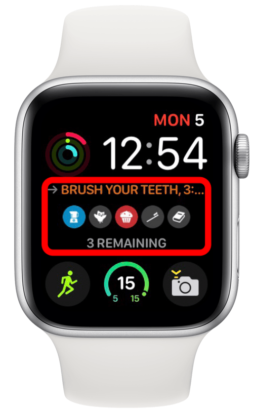 Streaks App zeigt Ihre Ziele auf dem Gesicht Ihrer Apple Watch an