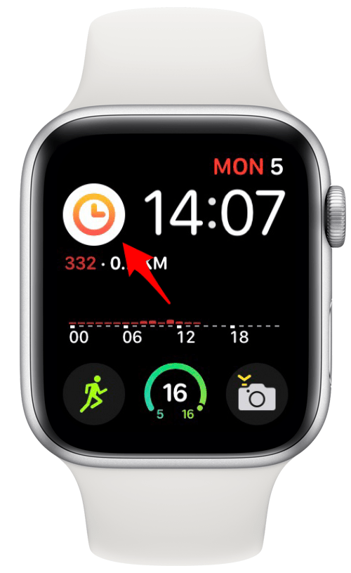 Complication How Long is Left sur le cadran d'une Apple Watch