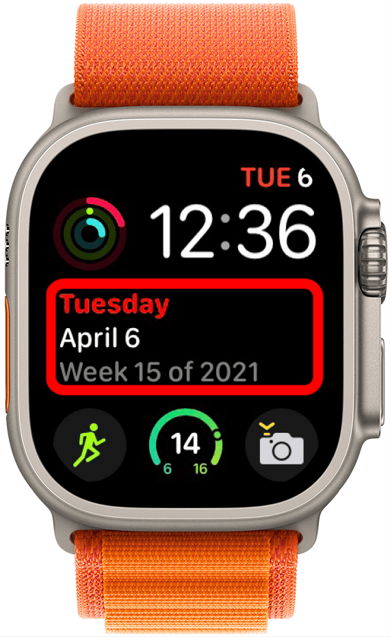 Komplikation Besserer Tag auf einem Apple Watch Gesicht