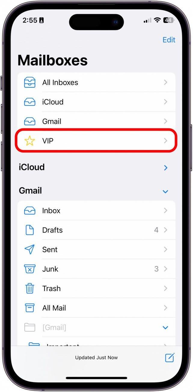 email vip iphone
