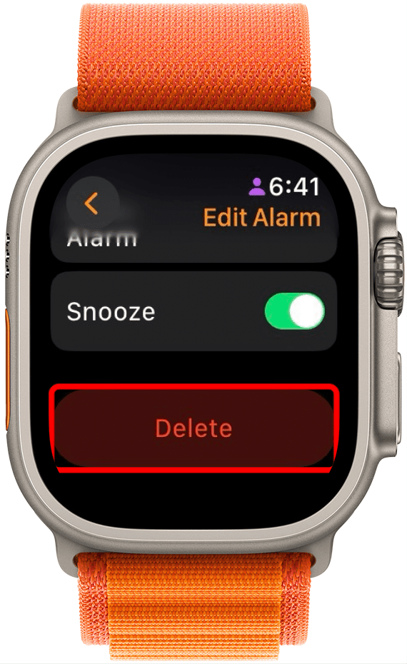 alarm bare på Apple Watch