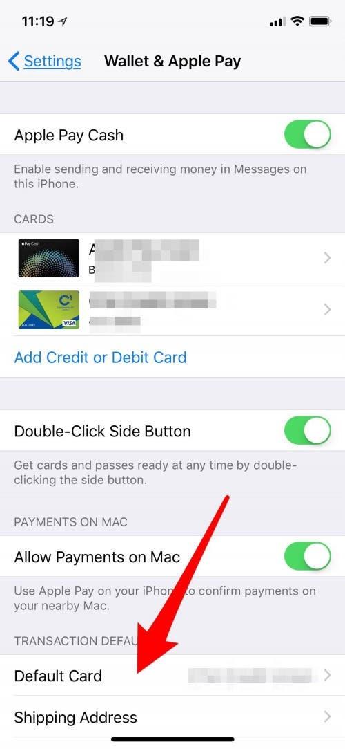Standardkarte Apple Pay