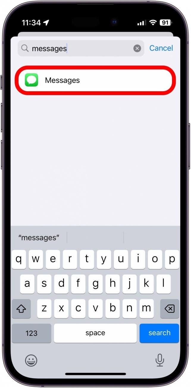 Capture d'écran des réglages par application de l'iPhone montrant comment ajouter une application