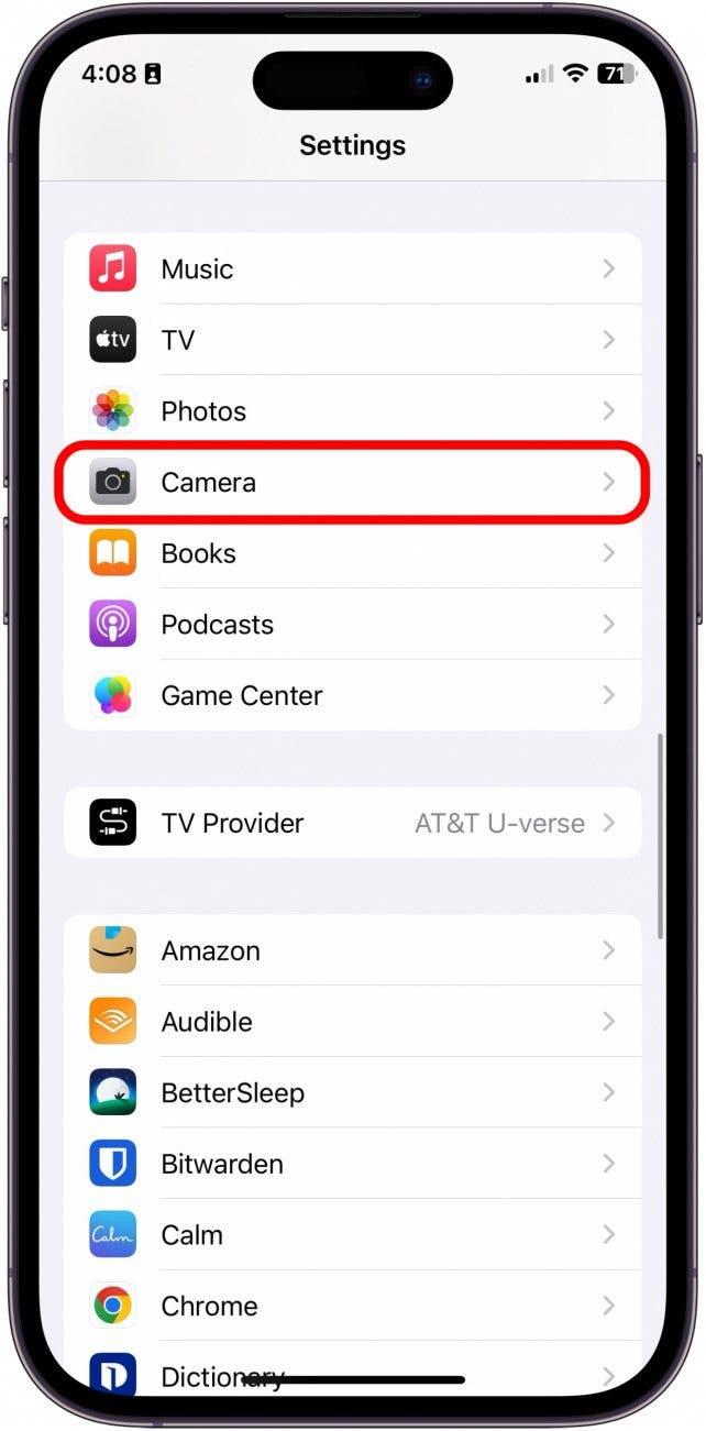 Fonctionnalité de l'appareil photo d'iOS 17