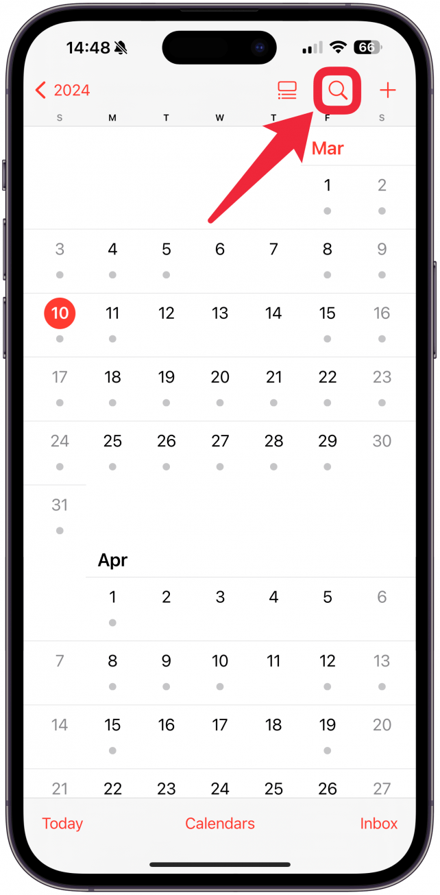 <ol>
<li>Kontrollera först att du söker i kalenderappen korrekt och dubbelkontrollera din stavning.</li>
</ol>