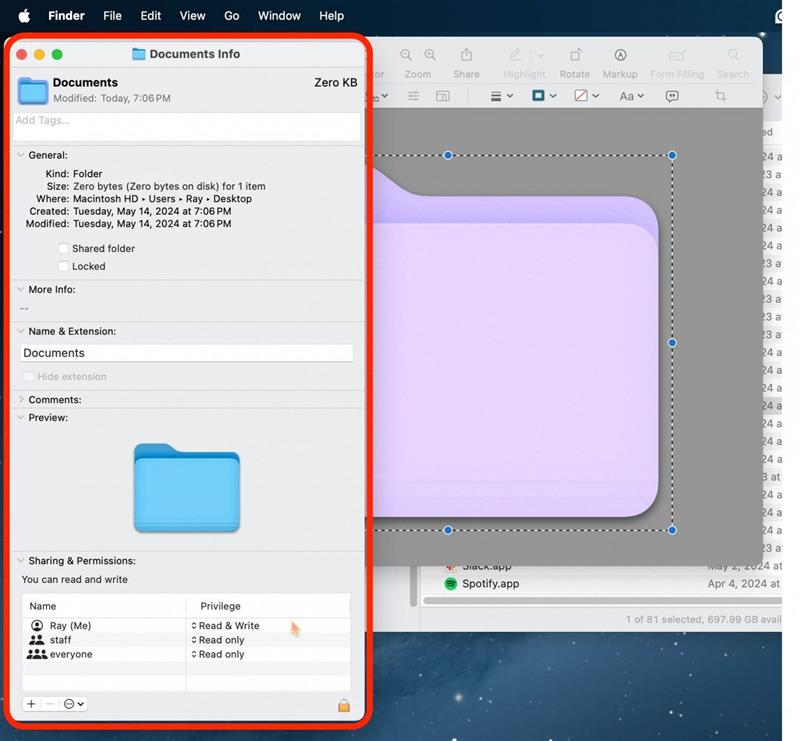 как се променя цветът на папките в macbook