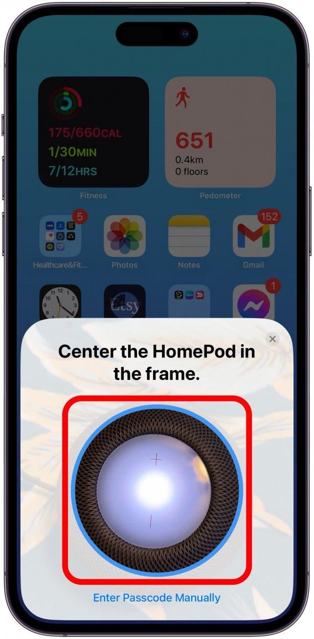 Suivez les instructions à l'écran pour coupler votre HomePod à votre iPhone.