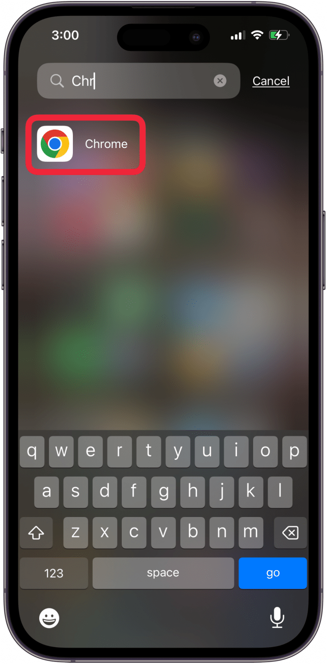 open chrome app om incognito modus iphone tabbladen te vergrendelen