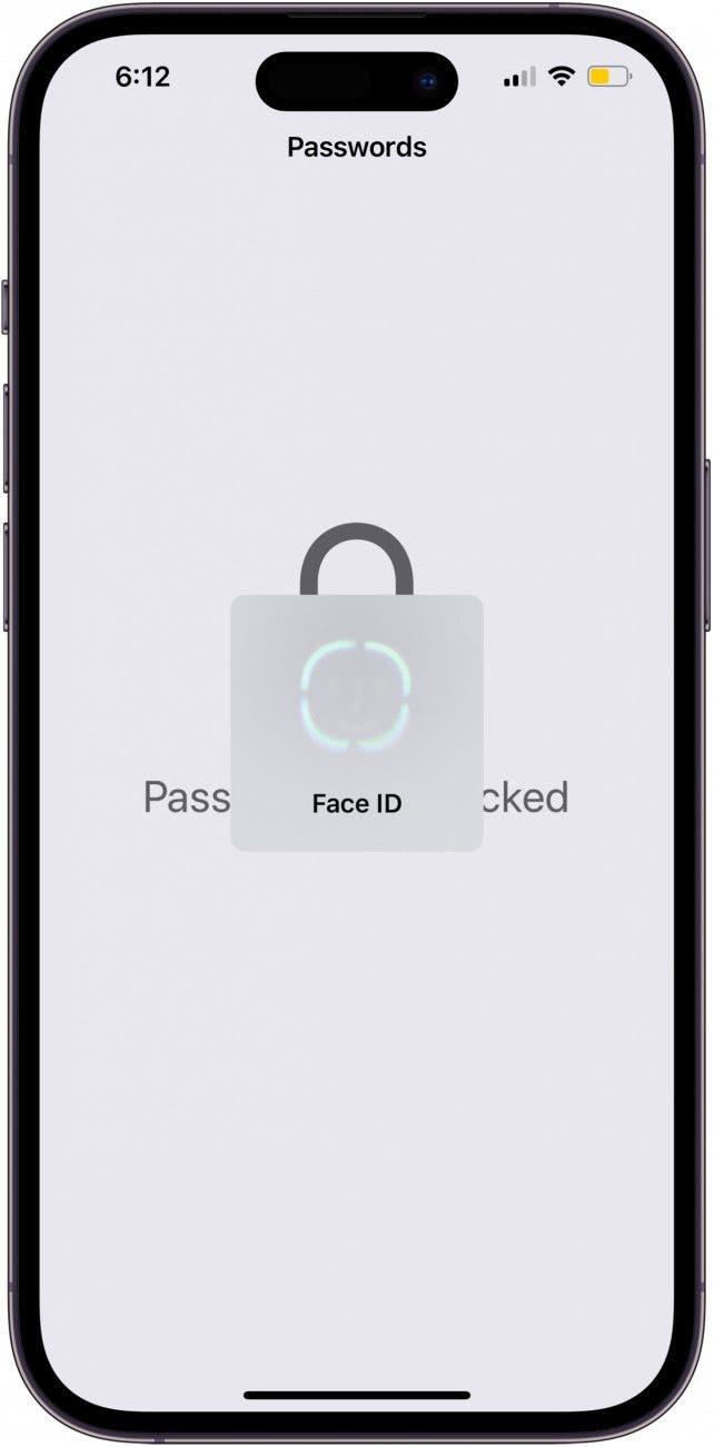 lås opp passord med ansikts-id