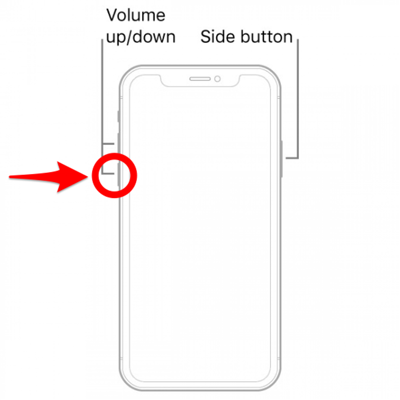 לחץ על כפתור עוצמת הקול למטה ושחרר אותו במהירות - כיצד לכבות את ה- iPhone x