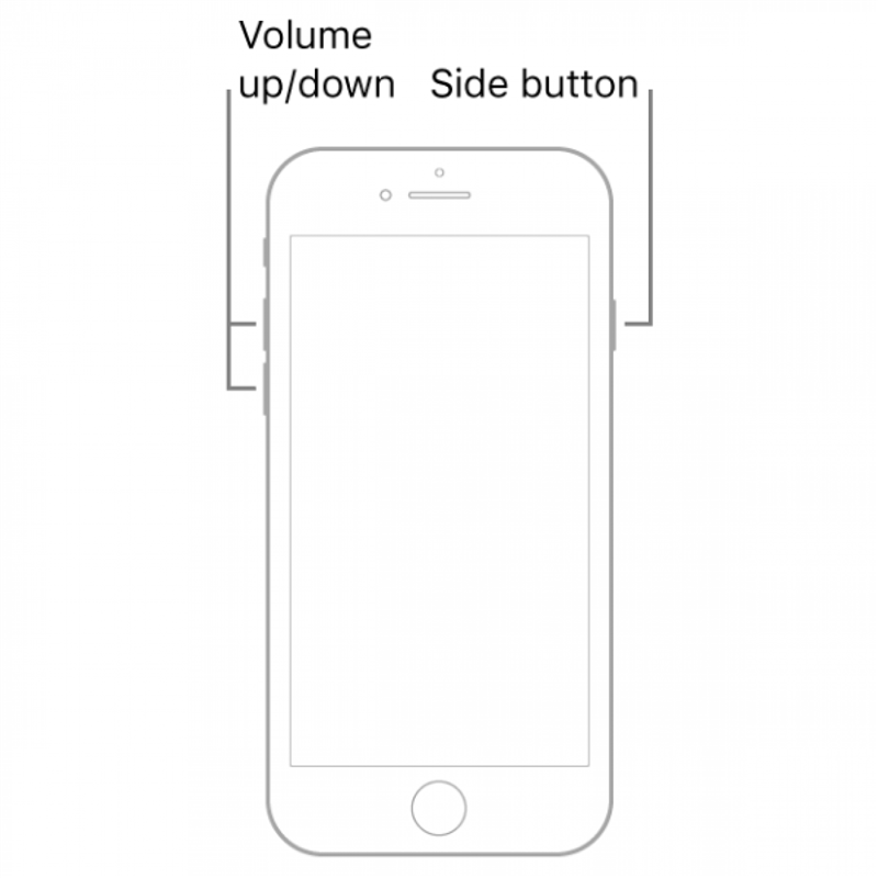 Vynucený restart iphonu 7 - zamrzlý iphone
