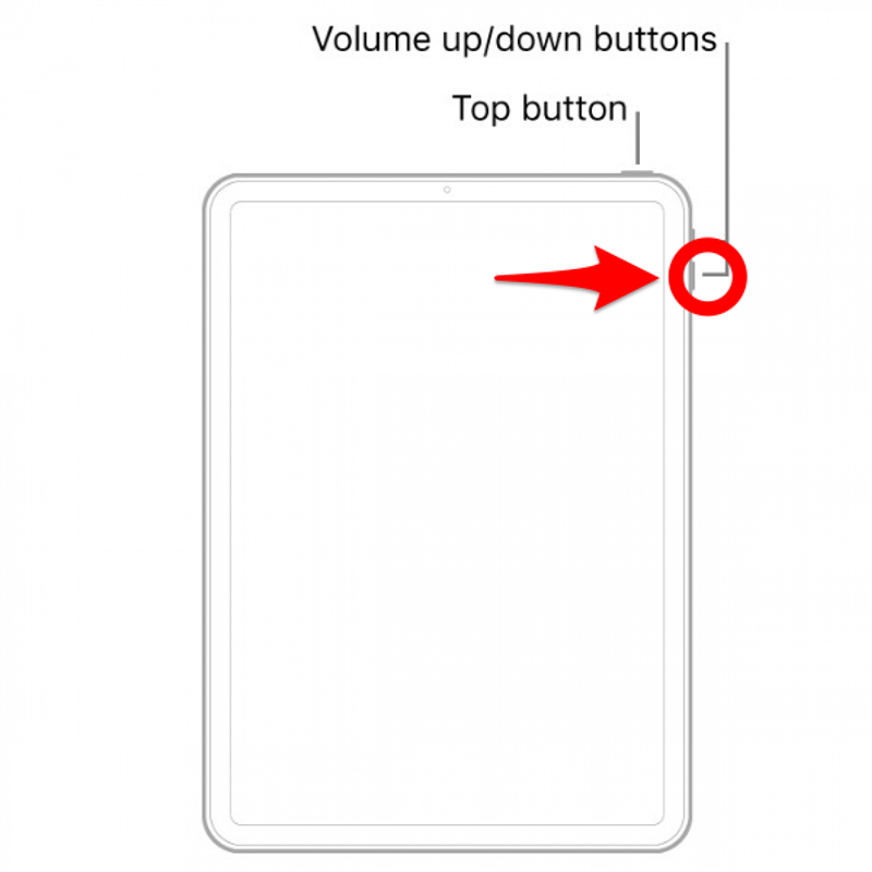Druk op de volumeknop omlaag - hoe herstart ik mijn ipad?