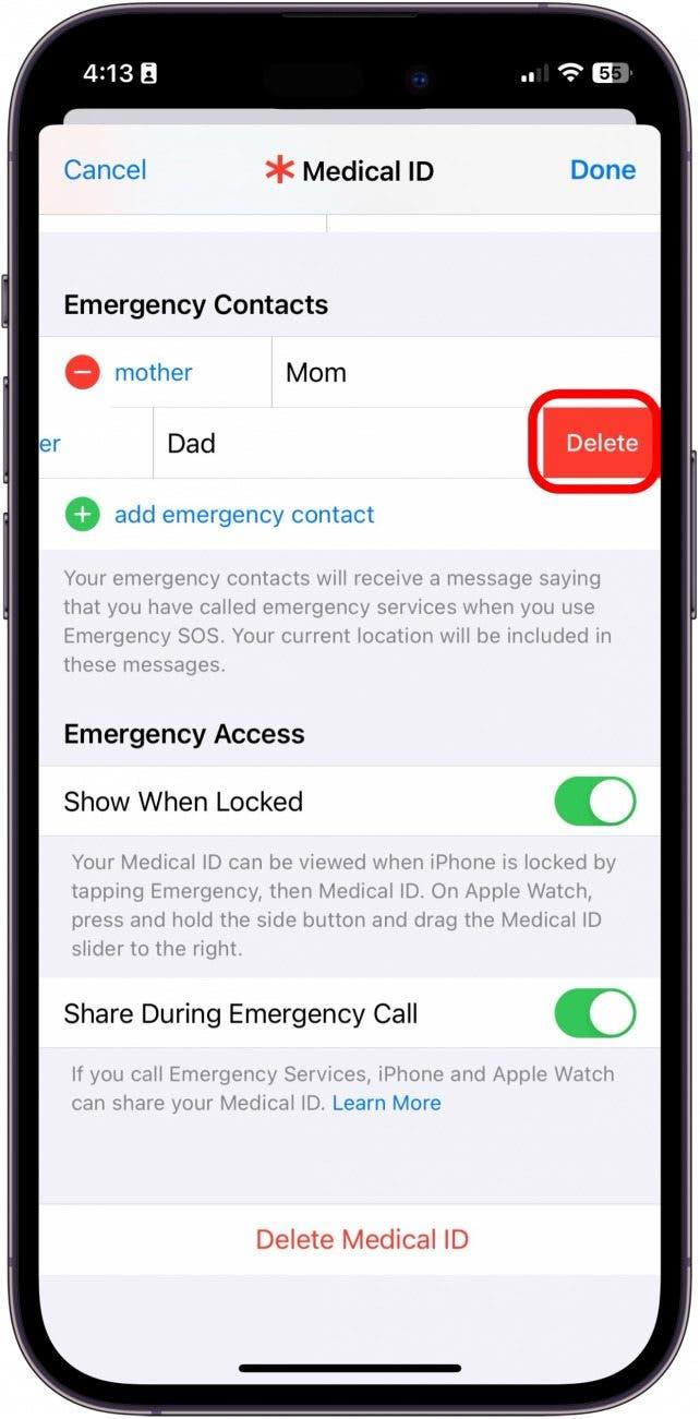 Comment définir un contact d'urgence sur l'iPhone