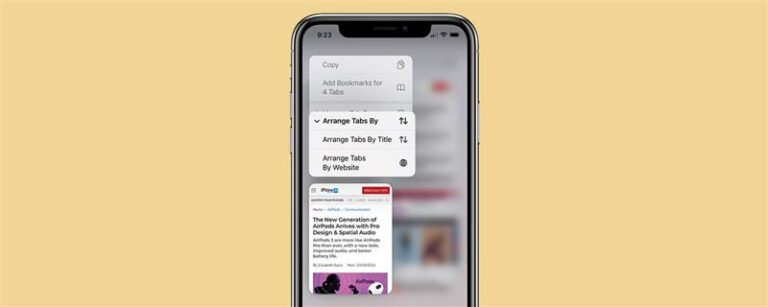 iPhoneのSafariのタブを再配置する方法（2023）