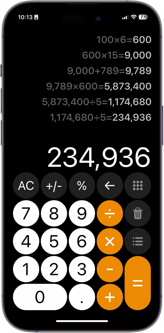 aplikace kalkulačka pro iphone