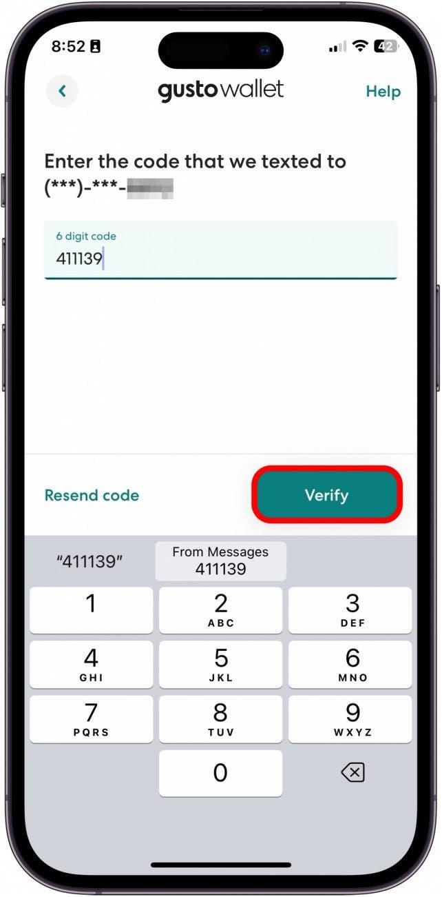 preenchimento automático do código de verificação no iphone