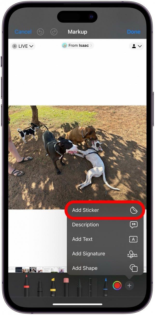 5. Lær, hvordan du får adgang til dine brugerdefinerede fotoklistermærker i andre apps end Beskeder-appen.