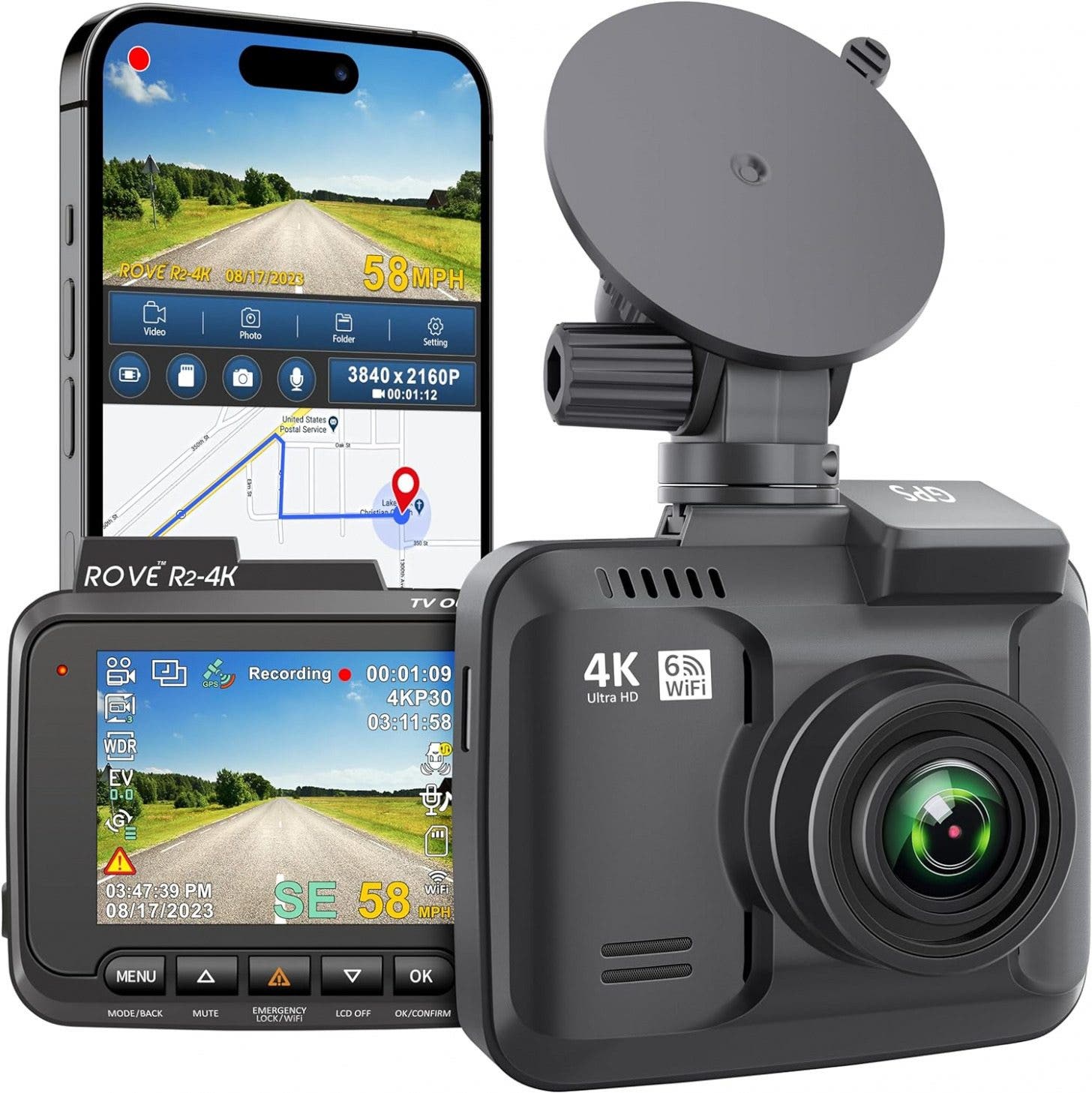 Rove R2-4K bilkamera med inbyggd WiFi och GPS (19,99)