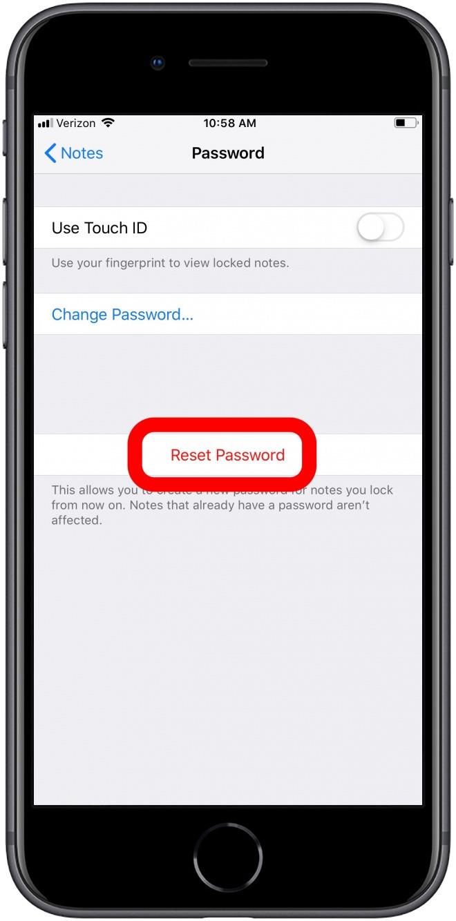 So setzen Sie Ihr Passwort für die vergessene Notes-App zurück